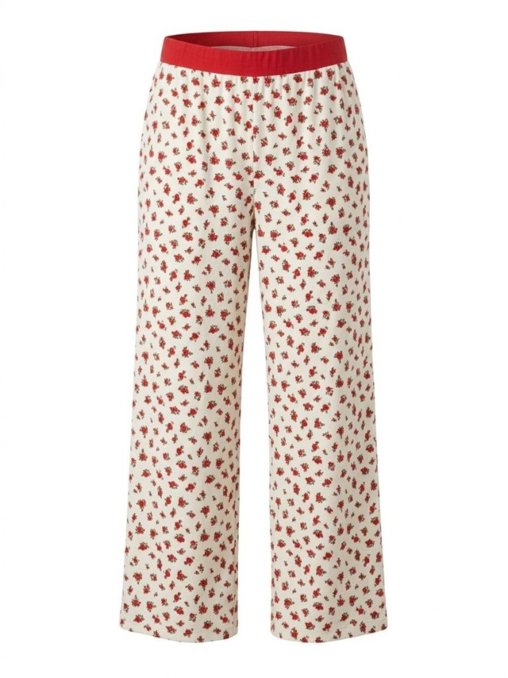 NWOT Unbranded Super Soft Pointelle Pajama Pants Sz L Red Floral Sleepwear